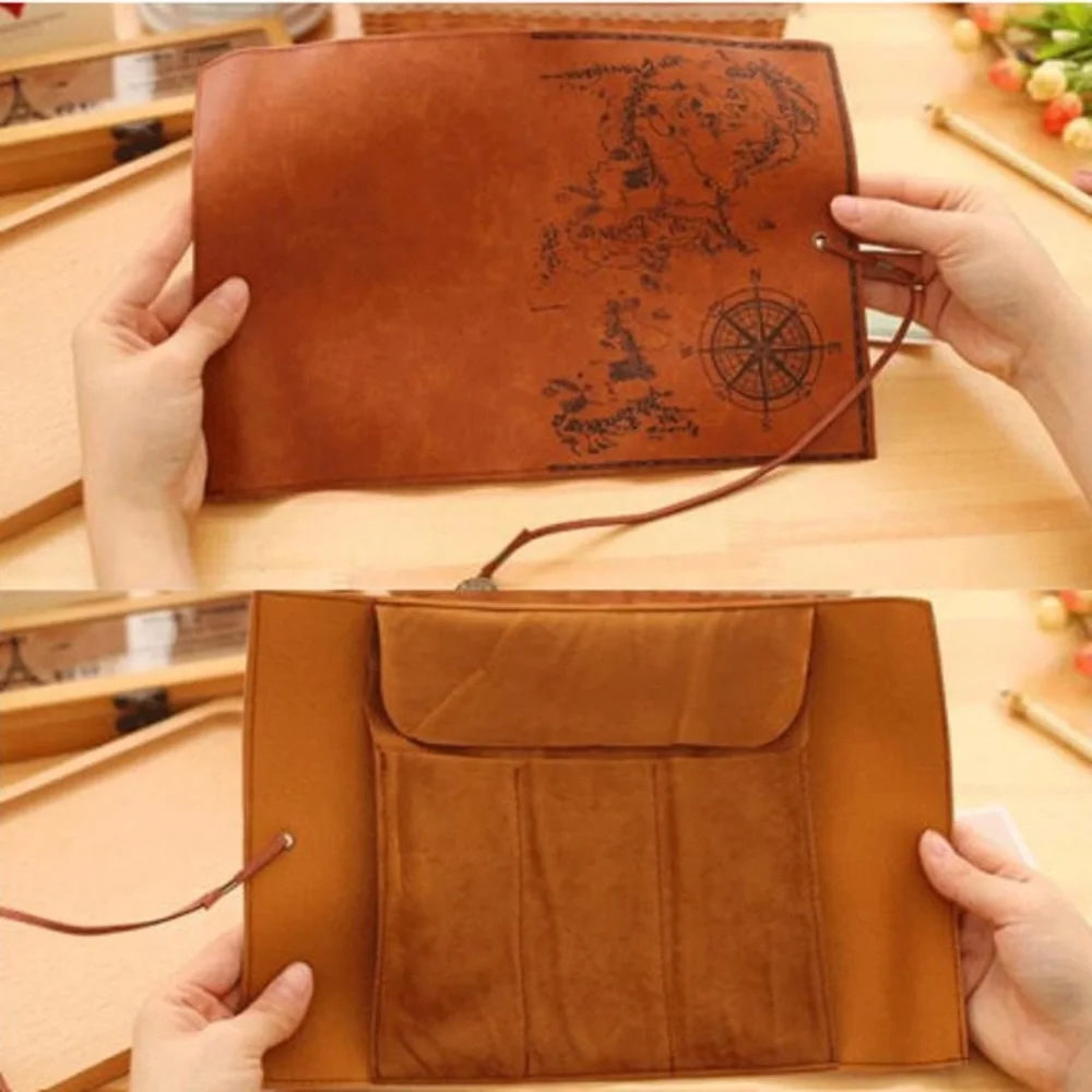 Creative Retro Luxury Treasure Map Pencil Case Roll